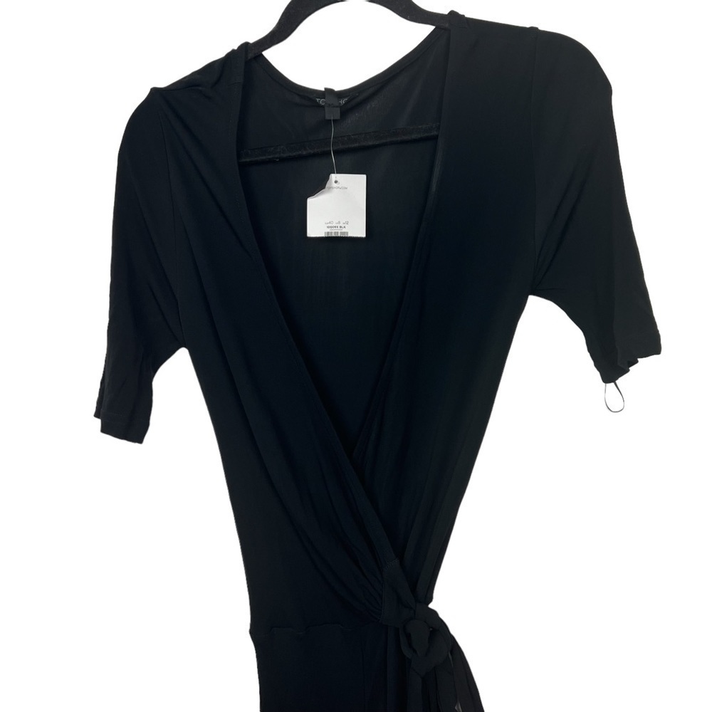 TopShop Black V Neck Wide Leg Jumpsuit NWT Size US 8 - Picture 3 of 11